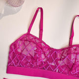 Lingerie reggiseno perizoma & reggicalze a rete da donna - intimo lingerie ATREND
