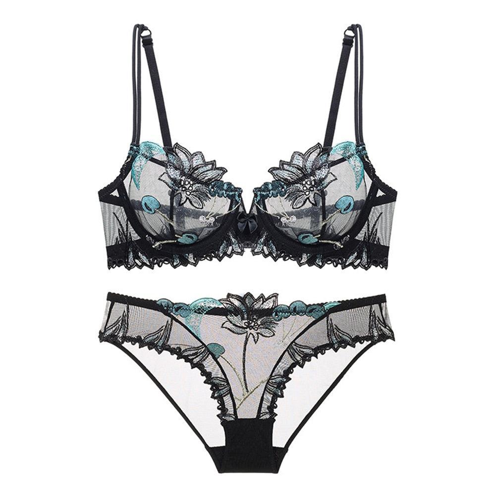 Lingerie reggiseno & slip in pizzo floreale da donna - lingerie ATREND