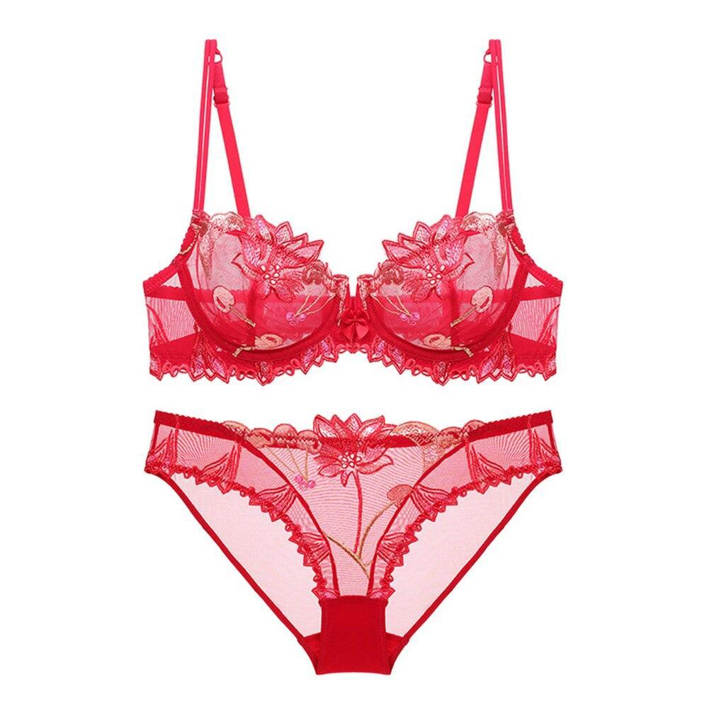 Lingerie reggiseno & slip in pizzo floreale da donna - lingerie ATREND