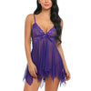 Lingerie sexy abito patchwork trasparente da donna ATREND