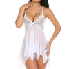 Lingerie sexy abito patchwork trasparente da donna ATREND