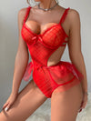 Lingerie sexy body in pizzo ricamato trasparente da donna ATREND