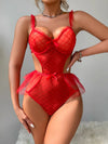Lingerie sexy body in pizzo ricamato trasparente da donna ATREND