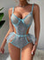 Lingerie sexy body in pizzo ricamato trasparente da donna ATREND