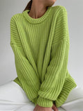 Maglione casual a maniche lunghe lavorato a maglia - maglione donna ATREND