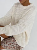 Maglione casual a maniche lunghe lavorato a maglia - maglione donna ATREND