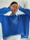 Maglione casual a maniche lunghe lavorato a maglia - maglione donna ATREND