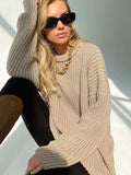 Maglione casual a maniche lunghe lavorato a maglia - maglione donna ATREND
