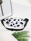 Marsupio casual multitasche con stampa bianco e nero da donna ATREND