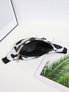 Marsupio casual multitasche con stampa bianco e nero da donna ATREND