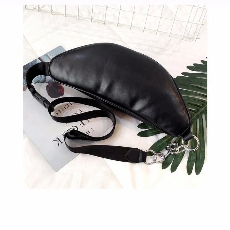 Marsupio multitasche in pelle PU e cinturino a catena da donna - Marsupio donna ATREND