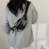 Marsupio multitasche in stoffa con cuciture colorate da donna ATREND