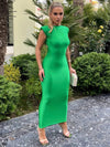 Maxi abito sexy scavato senza maniche da donna ATREND