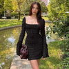 Mini abito casual a maniche lunghe drappeggiato da donna ATREND