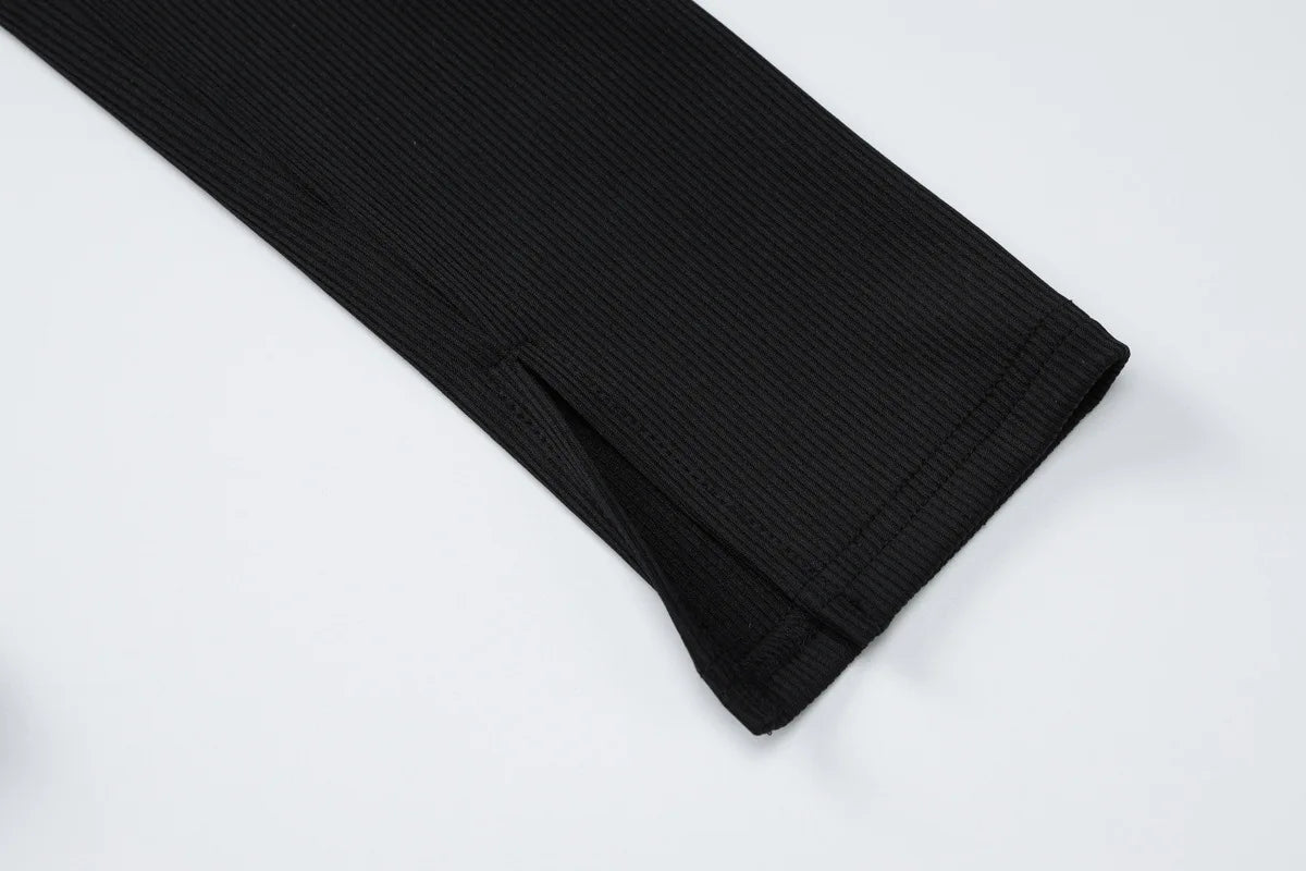 Mini abito casual aderente a maniche lunghe da donna ATREND