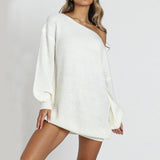 Mini abito casual lavorato a maglia a maniche lunghe - Abbigliamento Abiti ATREND