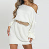 Mini abito casual lavorato a maglia a maniche lunghe ATREND