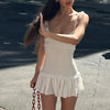 Mini abito casual plissettato da donna ATREND