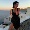 Mini abito casual plissettato senza maniche da donna ATREND
