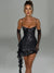 Mini abito glitterato con guanti da donna ATREND