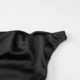 Mini abito in raso mono spalla con coda laterale da donna ATREND