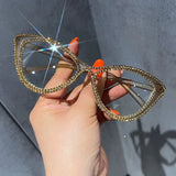 Occhiali da sole cat eyes con brillantini da donna - occhiali ATREND