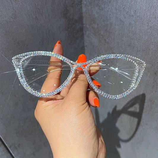 Occhiali da sole cat eyes con brillantini da donna - occhiali ATREND