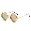Occhiali da sole da uomo Steampunk retrò con montatura cavas in metallo UV400 ATREND