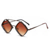 Occhiali da sole da uomo Steampunk retrò con montatura cavas in metallo UV400 ATREND
