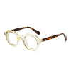 Occhiali da sole geometrici bicolor con lenti chiare o scure unisex ATREND