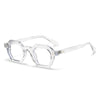 Occhiali da sole geometrici bicolor con lenti chiare o scure unisex ATREND