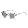 Occhiali da sole geometrici bicolor con lenti chiare o scure unisex ATREND