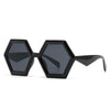 Occhiali da sole geometrici bicolor con lenti chiare unisex ATREND