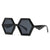 Occhiali da sole geometrici bicolor con lenti chiare unisex ATREND