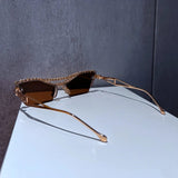 Occhiali da sole punk con brillantini da donna - occhiali ATREND