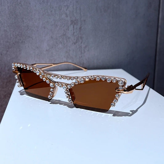 Occhiali da sole punk con brillantini da donna - occhiali ATREND