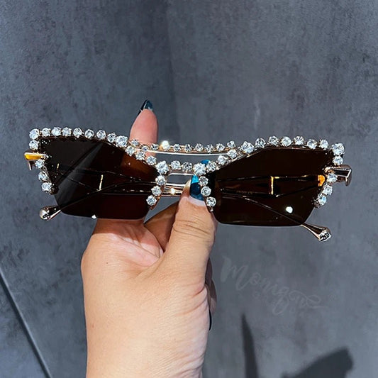 Occhiali da sole punk con brillantini da donna - occhiali ATREND