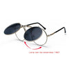 Occhiali da sole unisex Steampunk pieghevoli rotondi lenti UV400 ATREND