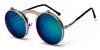 Occhiali da sole unisex Steampunk pieghevoli rotondi lenti UV400 ATREND