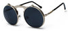 Occhiali da sole unisex Steampunk pieghevoli rotondi lenti UV400 ATREND