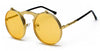 Occhiali da sole unisex Steampunk pieghevoli rotondi lenti UV400 ATREND