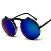 Occhiali da sole unisex Steampunk pieghevoli rotondi lenti UV400 ATREND