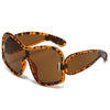 Occhiali da sole UV400 unisex quadrati oversize rivetti retrò con lenti laterali ATREND