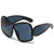 Occhiali da sole UV400 unisex quadrati oversize rivetti retrò con lenti laterali ATREND