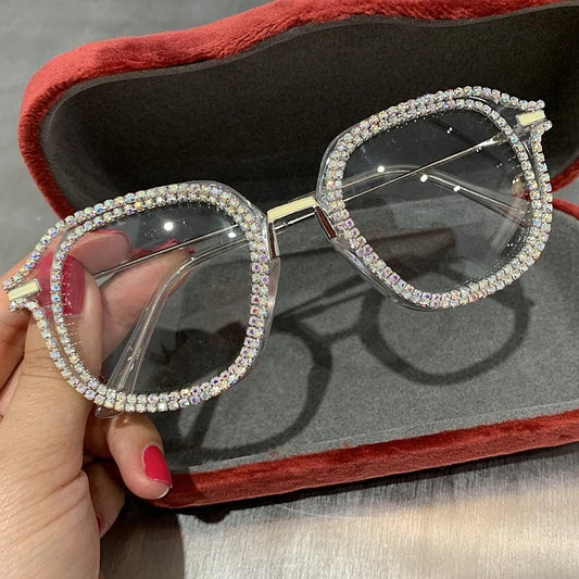 Occhiali da sole vintage con brillantini da donna - occhiali ATREND