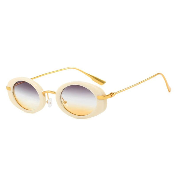 Ochiali da sole retrò con lenti ovali bicolor da donna ATREND