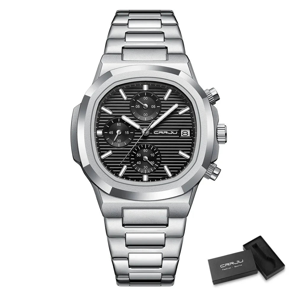 Orologio da polso casual al quarzo in acciaio impermeabile da uomo - Orologio uomo ATREND