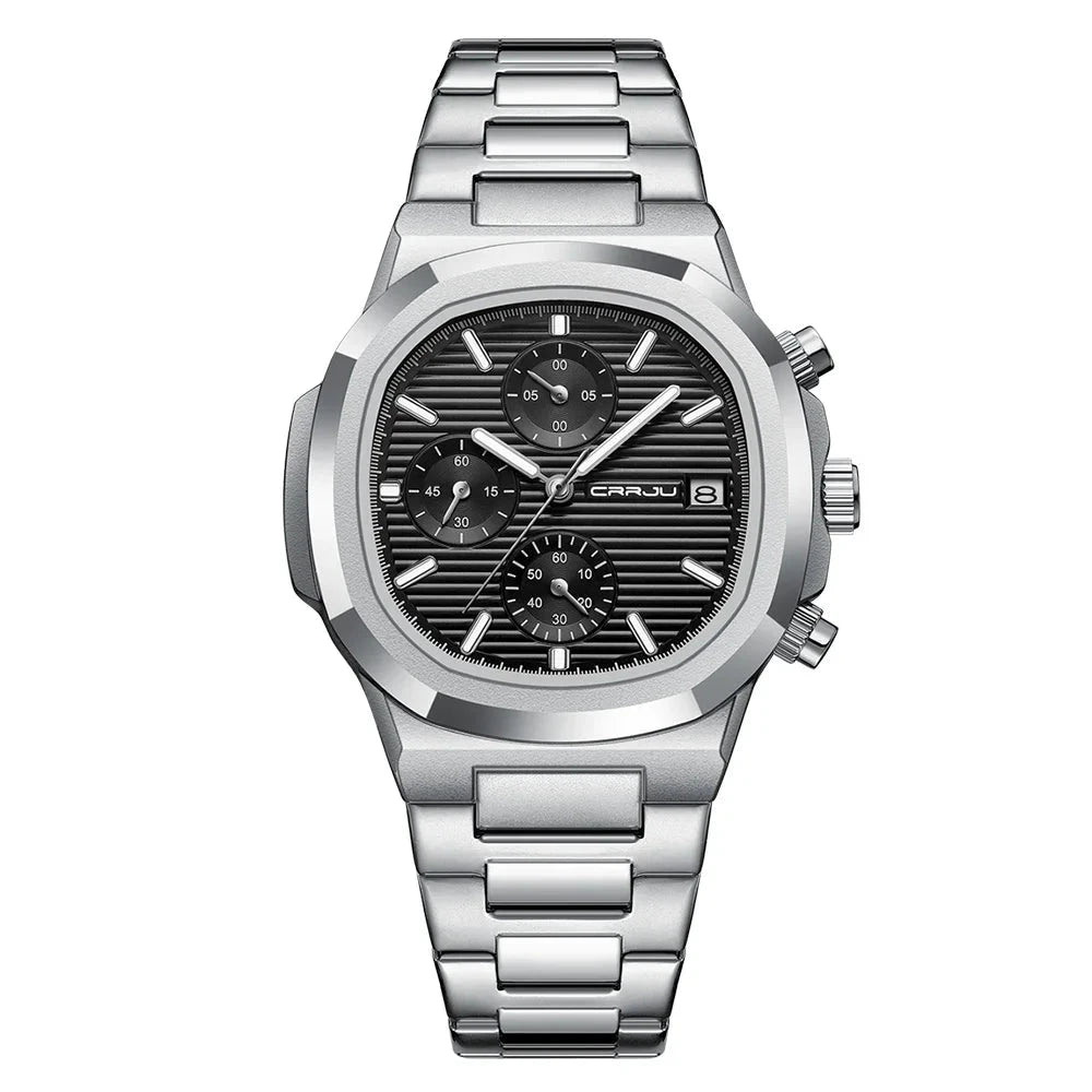 Orologio da polso casual al quarzo in acciaio impermeabile da uomo - Orologio uomo ATREND