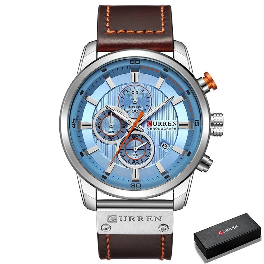 Orologio da polso casual conturino in pelle PU da uomo - Orologio uomo ATREND
