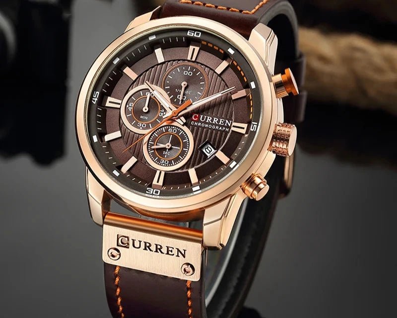 Orologio da polso casual conturino in pelle PU da uomo - Orologio uomo ATREND